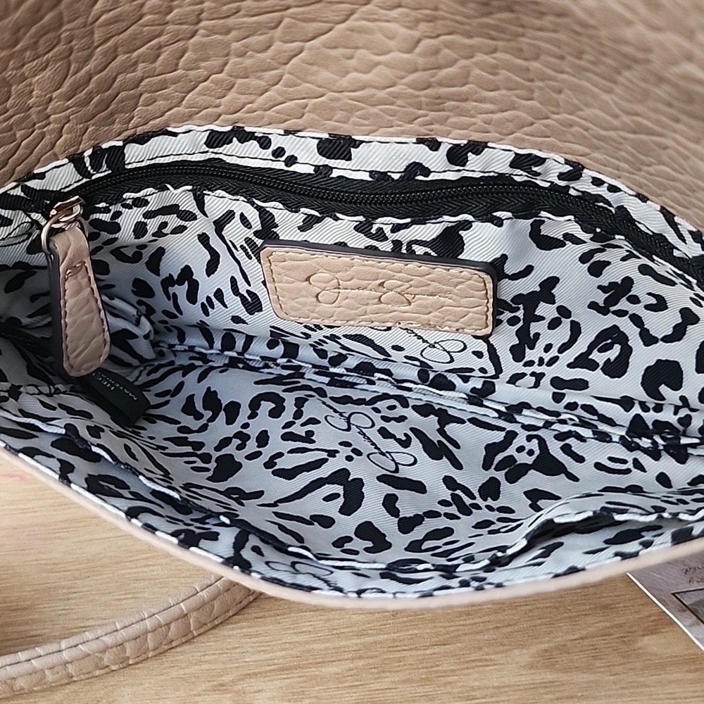 Jessica Simpson’s Natural Kandi Foldover Crossbody Clutch NWT - Picture 11 of 14